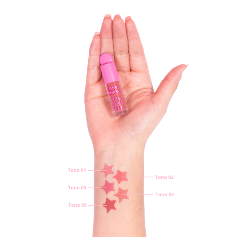 Set De Rubores Líquidos x5 Love Rush Miis Cosmetics - Imagen 3