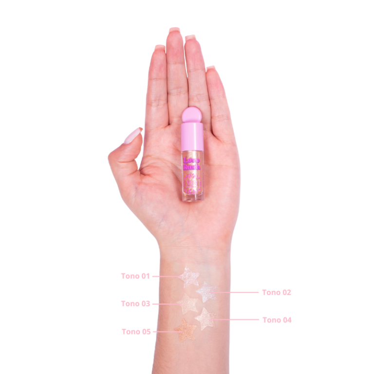 Set De Iluminadores Líquidos x5 Love Rush Miis Cosmetics - Imagen 3